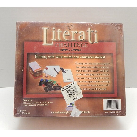 Literati Challenge Bluffing Cards SAT Words Discovery Bay Games Sealed - Picture 2 of 8